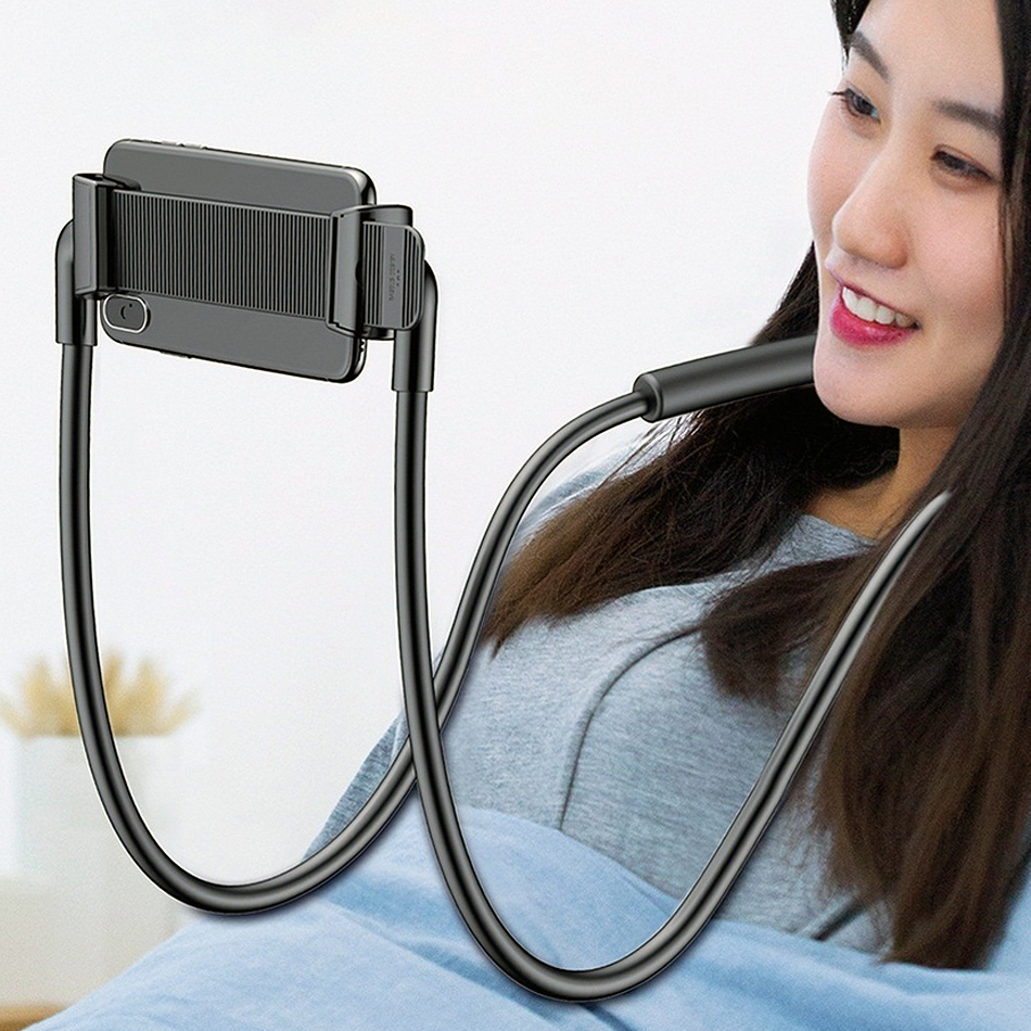 Baseus Neck Mounted Lazy Arm Holder for Phone / Tablet (Black)